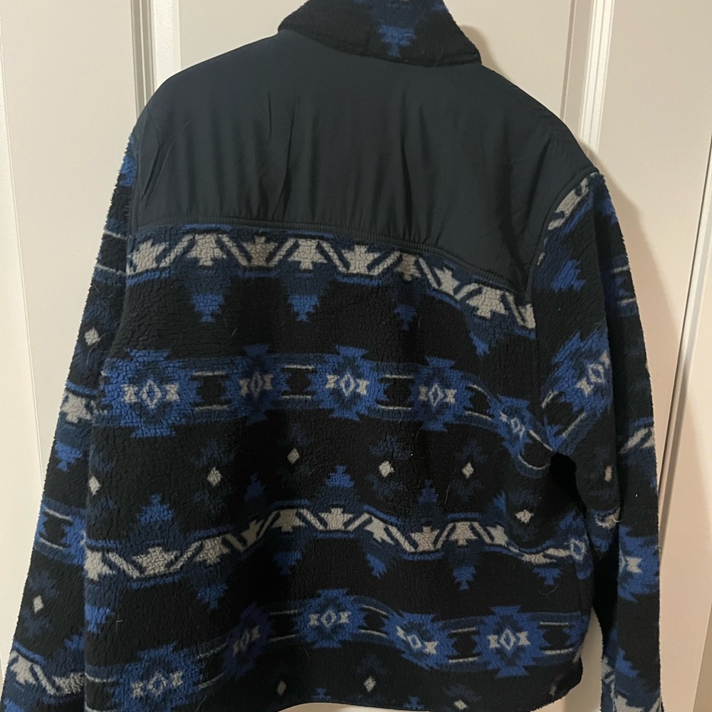 Wrangler l Black and Blue Fleece/sherpa  Jacket - Picture 2 of 3
